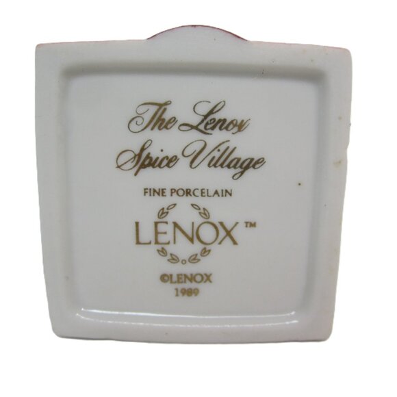 Original Lenox Spice Village Garlic Spice Jar Cottage House Ceramic - Picture 5 of 8